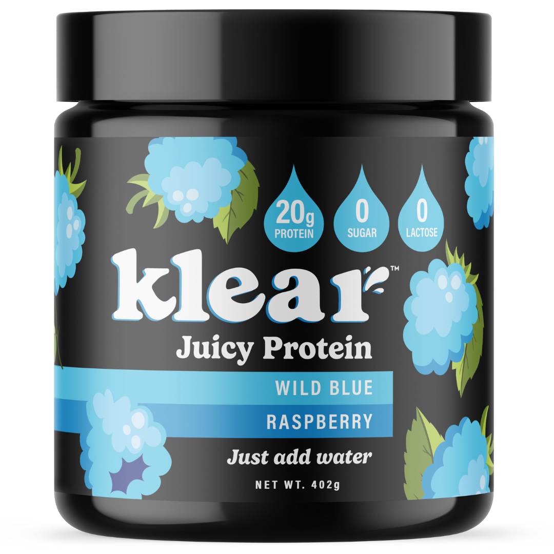 Wildblue Raspberry Label Wild Blue Raspberry Protein Powder | 20g Clear Whey – Klear Protein